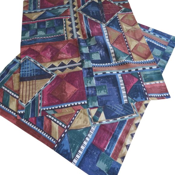 Dan River Bedding Vintage Dan River Geometric Abstract Pillow Shams